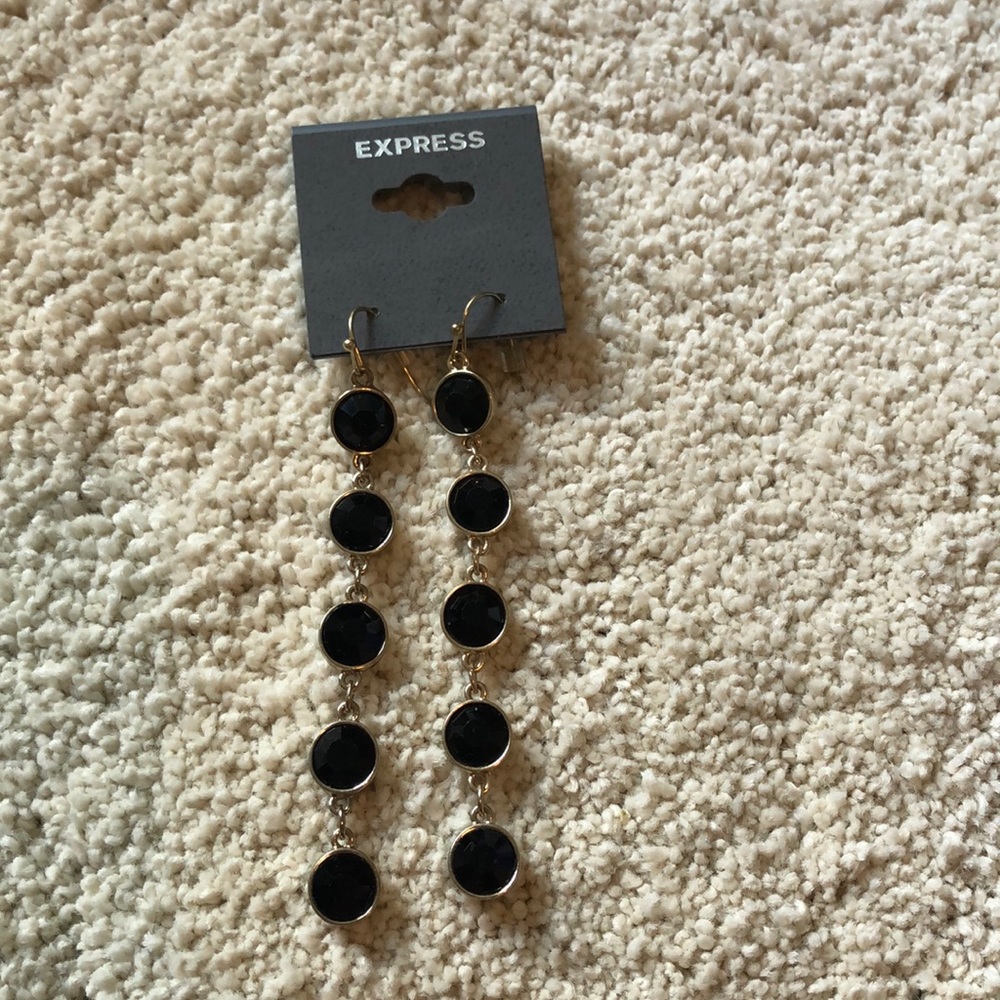 Black earrings from express